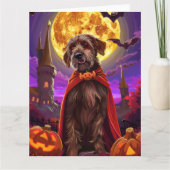 Carte Griffon d'arrêt à poil dur Citrouilles Vampire Eff (Devant)