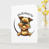 Carte Griffon de Bruxelles son tout environ je (Fleur jaune)