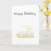 Carte Griffonnage de forêt je t'aime (Fleur jaune)