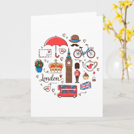 Carte Griffonnages de Londres (Fleur jaune)