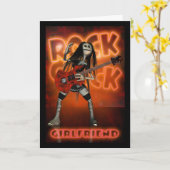 Carte Grilfriend Rock Chick Birthday Card Mooning Ring d (Fleur jaune)