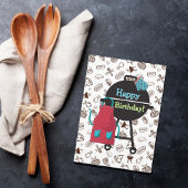 Carte Grill Master Birthday Card avec Fun BBQ Thème