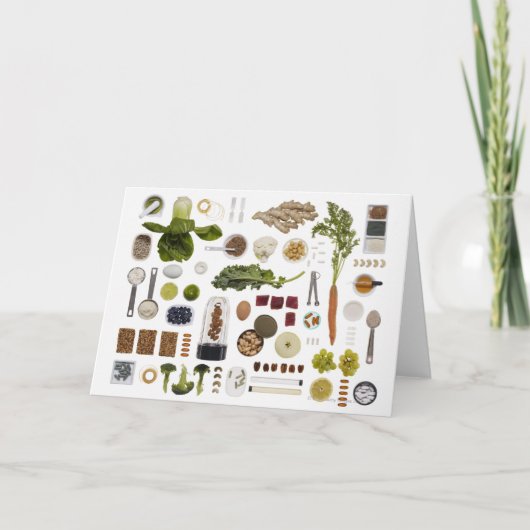 Carte Grille alimentaire saine sur un arrière - plan bla (Devant)