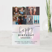 Carte Grille photos d'anniversaire de l'arc-en-ciel past (Devant)