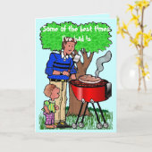 Carte Griller avec papa (Fleur jaune)