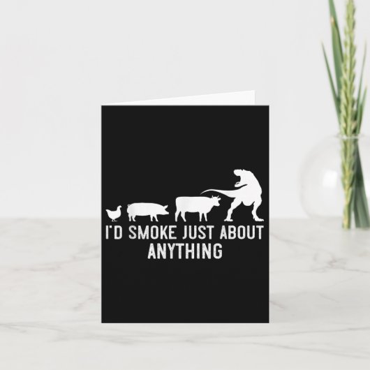 Carte Griller La Viande Fumer Chemise Id Fumer Juste Env (Devant)