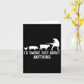Carte Griller La Viande Fumer Chemise Id Fumer Juste Env (Fleur jaune)