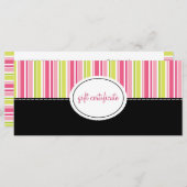 Carte Grilles modernes Boutique Style Certificats cadeau (Devant / Derrière)