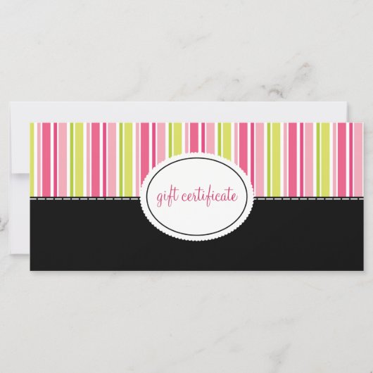Carte Grilles modernes Boutique Style Certificats cadeau (Devant)