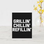 Carte Grillin, Chillin, Refillin - Funny Barbecue Grilli (Fleur jaune)
