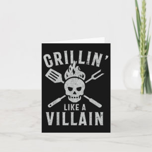 Carte Grillin Drôle Comme Un Méchant Barbecue Grillant C