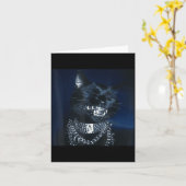 Carte Grillz de chat Mème de chaton drôle Rotation du ce (Fleur jaune)