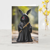 Carte Grim Bunny (Fleur jaune)
