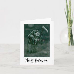 Carte Grim Reaper Rat, Happy Halloween!