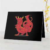 Carte Grimmy Red Dragon Chinois Rouge (Fleur jaune)