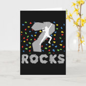Carte Grimpeur de 7 ans pour son anniversaire (Fleur jaune)