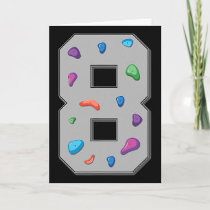 Carte Grimpeur de 8 ans Anniversaire Bloc Bouldering Esc