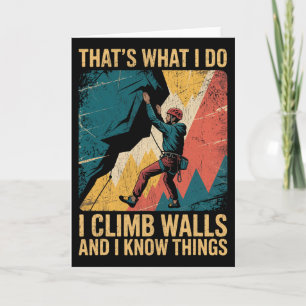 Carte Grimpeur de Mur Drôle C'est Ce Que Je Fais Je Grim