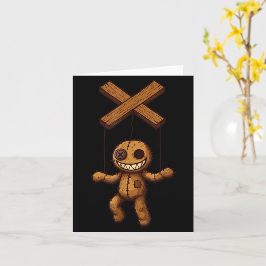 Carte Grimstring – Soky Playful Puppet Marionette Cartoo (Fleur jaune)