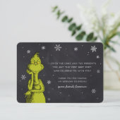 Carte Grinch Chalkboard Anniversaire (Debout devant)