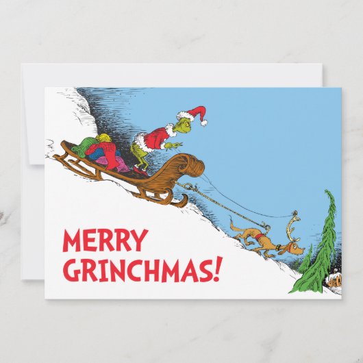 Carte Grinch Classique | Grinch et Max le Renne (Devant)