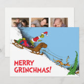 Carte Grinch Classique | Grinch et Max le Renne (Devant / Derrière)