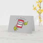 Carte Grinch Classique | Travaillera pour Who Hash Quote (Fleur jaune)