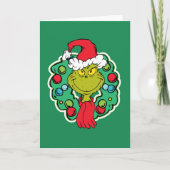 Carte Grinch | Couronne de Noël (Devant)