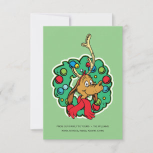 Carte Grinch   Couronne de Noël de Max