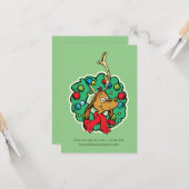 Carte Grinch | Couronne de Noël de Max (Devant/Arrière en situation)