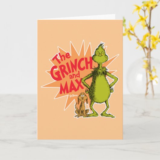 Carte Grinch | Grinch & Max Starburst (Fleur jaune)