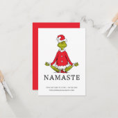 Carte Grinch | Namaste Père Noël (Devant/Arrière en situation)