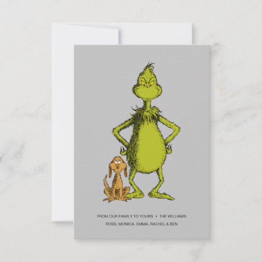 Carte Grinch | posture de Max et Grinch (Devant)
