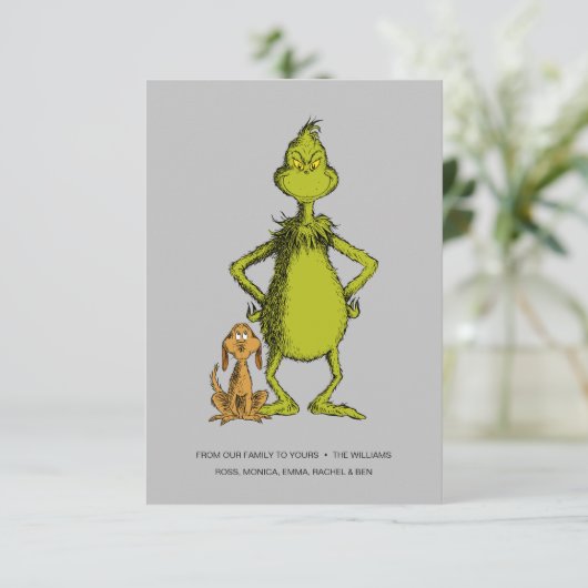 Carte Grinch | posture de Max et Grinch (Debout devant)