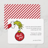 Carte Grinch signifie un Merci d'anniversaire (Devant / Derrière)