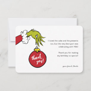 Carte Grinch signifie un Merci d'anniversaire
