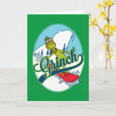 Carte Grinch Snowboarding (Fleur jaune)