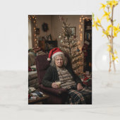 Carte Grincheuse Noël Sarcastique (Fleur jaune)