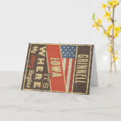 Carte Grinnell Iowa (Fleur jaune)