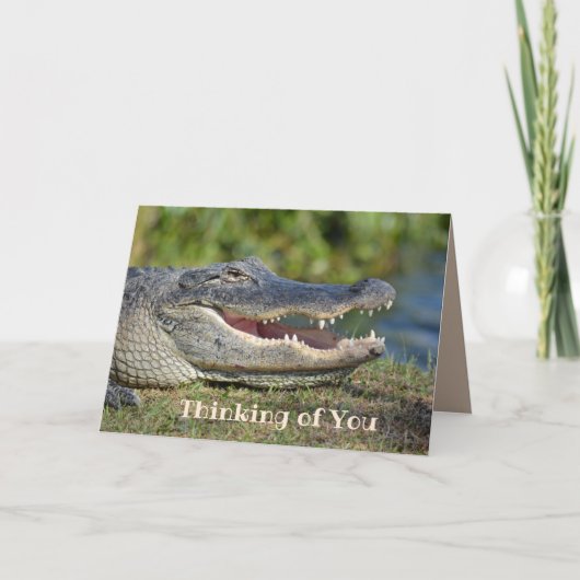 Carte Grinning Gator Thing You Greeting (Devant)