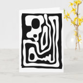 Carte Grip Vise : Noir et Blanc Abstrait (Fleur jaune)