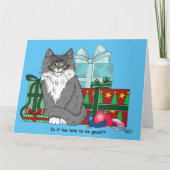 Carte Gris blanc Noël Kitten (Devant)