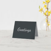 Carte Gris foncé Azur (Fleur jaune)