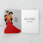 Carte Gris Glamour Mariée et Salle de bal Félicitations (Intérieur)