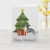 Carte Gris Italien Bleu Et Blanc & Arbre De Noël (Fleur jaune)