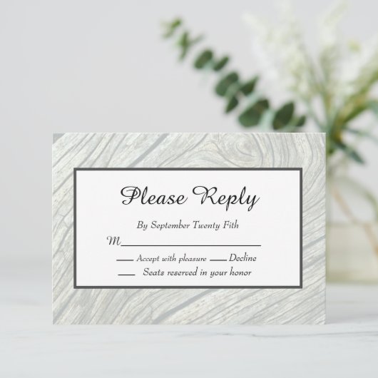 Carte Gris Mariage Rustique (Debout devant)