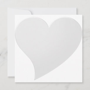 Carte Gris minimaliste grand coeur moderne élégant