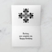 Carte Gris royal punk gothique de noir de damassé de (Intérieur)