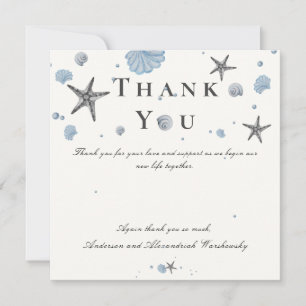 Carte Gris Starfish Blue Beach Wedding