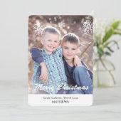 Carte grise à plat blanche à la bordure du flocon (Debout devant)